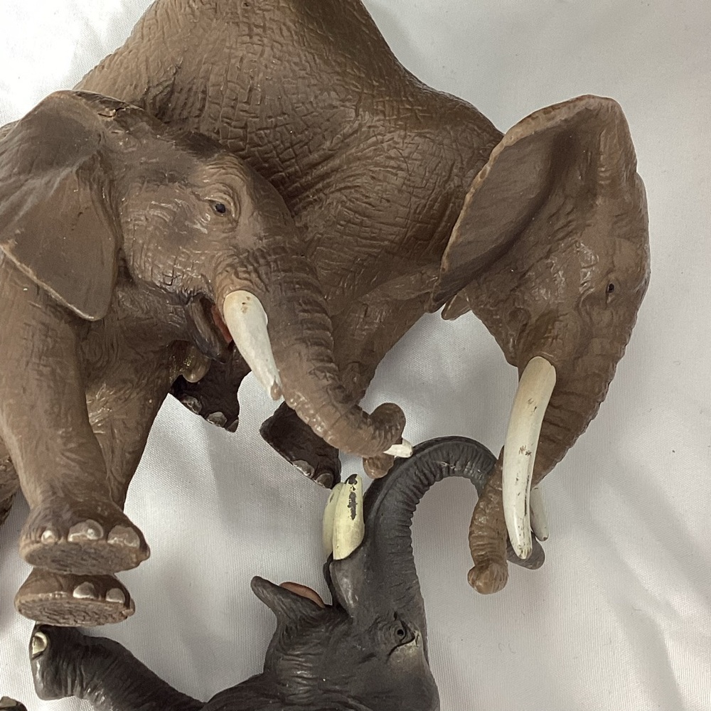 Schleich Elephant Lot of 3 Elephants Figures Toys Large 2004 - Picture 6 of 10